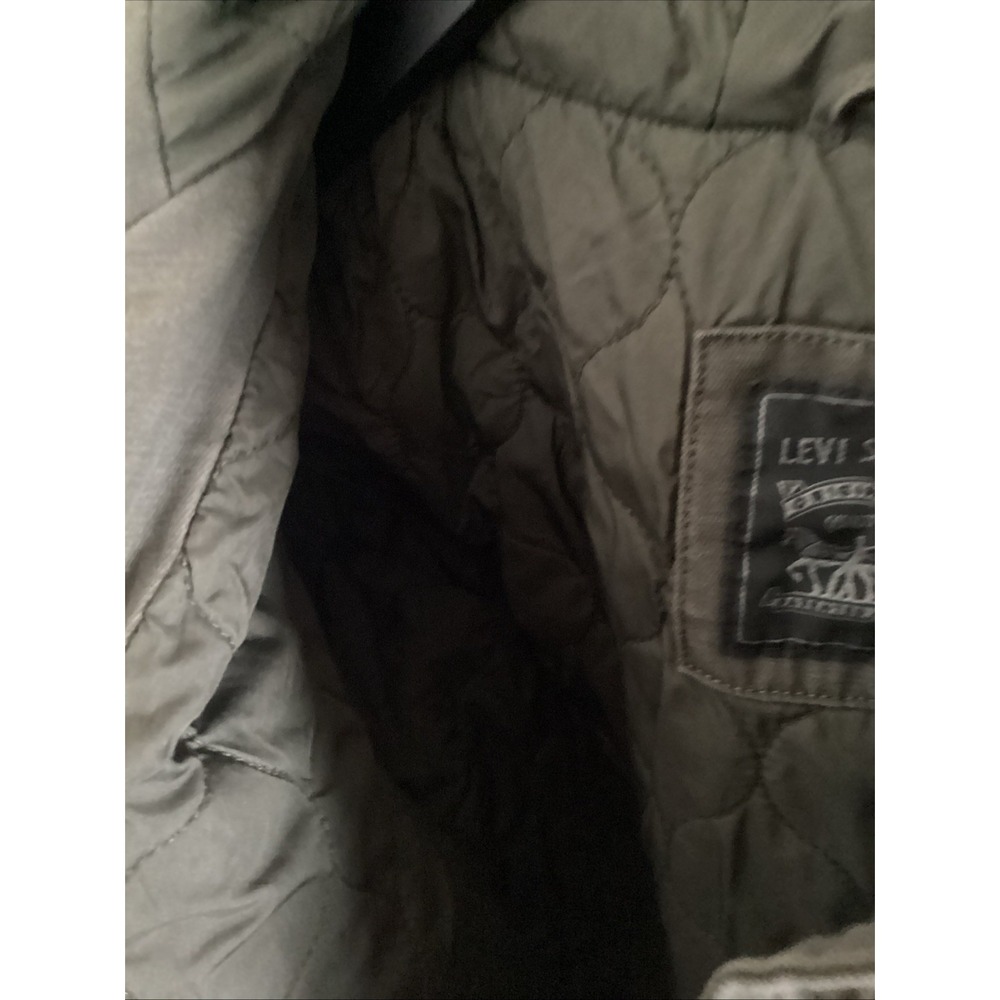 NWT LEVIS Womans Army Green Utility‎ Cargo Jacket Multi Pockets & Hood Size Med - Picture 13 of 16